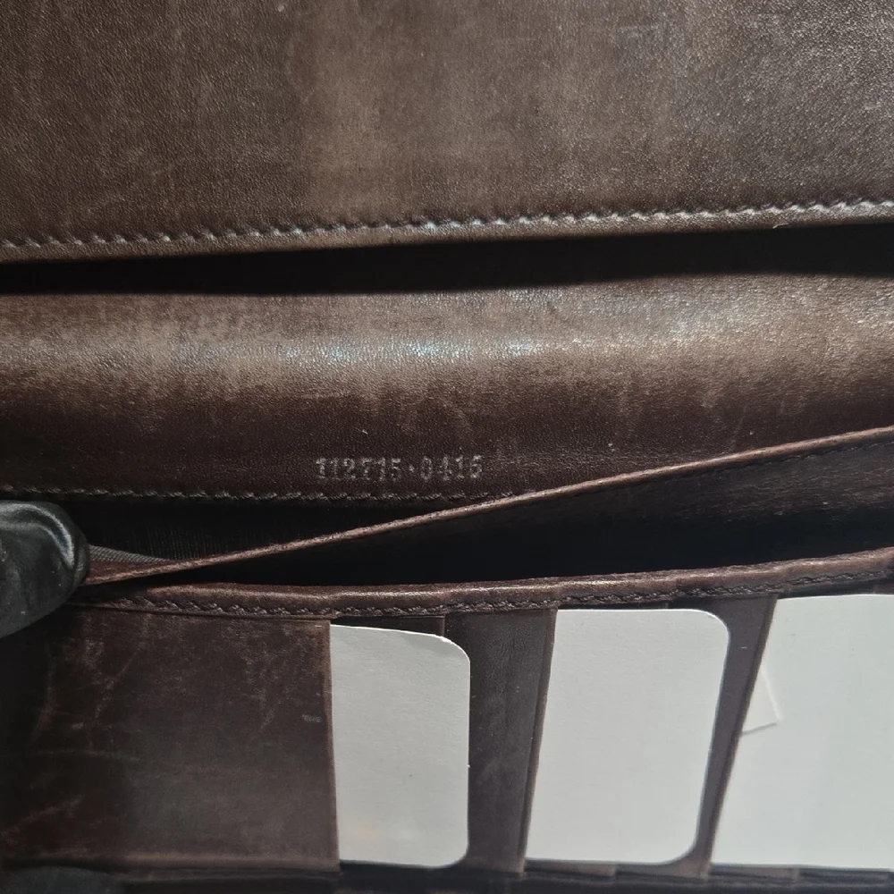 Gucci Dark Brown Embossed Leather Wallet - Picture 6 of 16